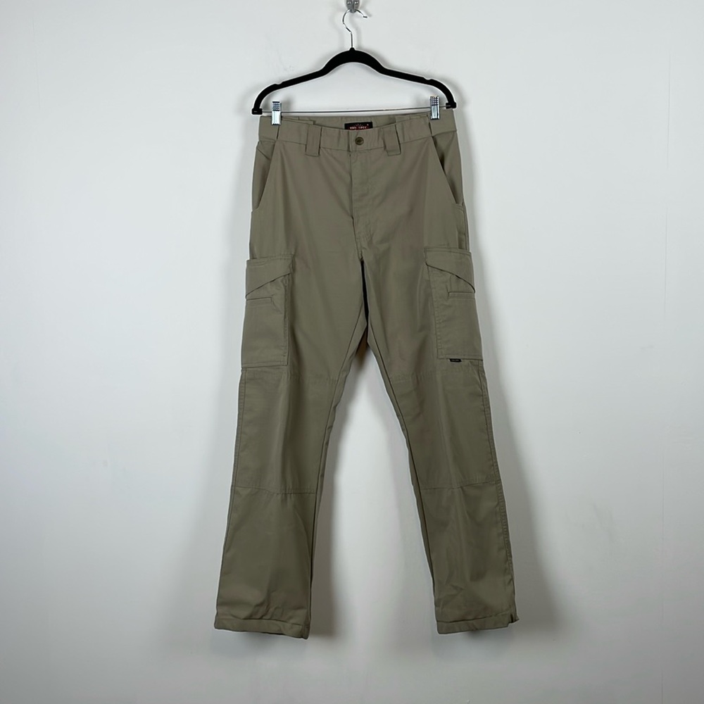 Tru Spec Mens 34/32 Repstop Cargo Pants 10 Pocket Khaki Tactical Workwear Beige